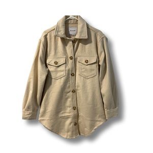 Bluenotes winter button-up relaxed OverShirt with pockets.